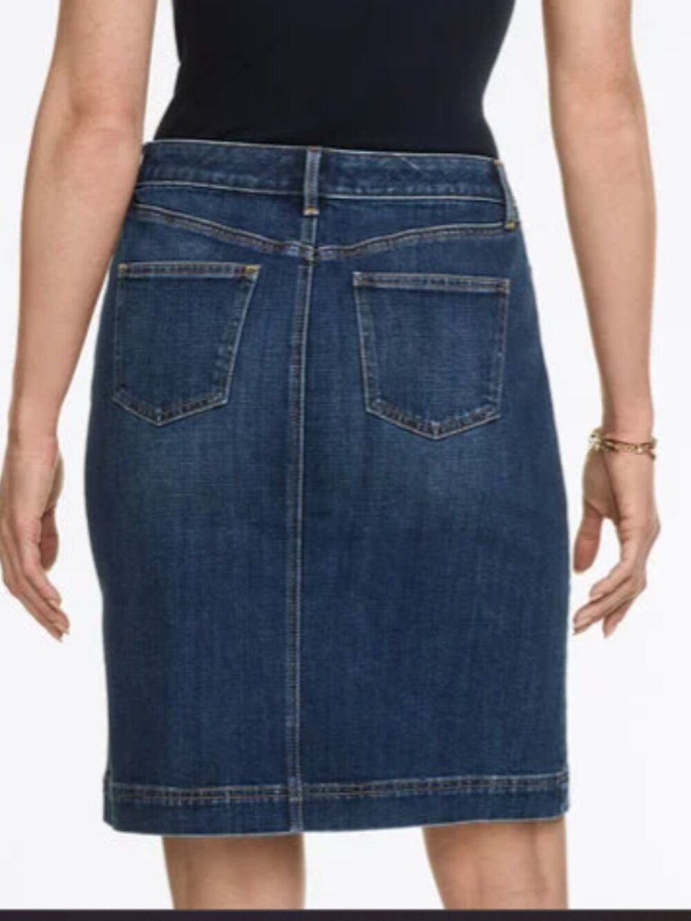 TALBOTS - Medium Wash Denim Skirt with Pockets - Size 14